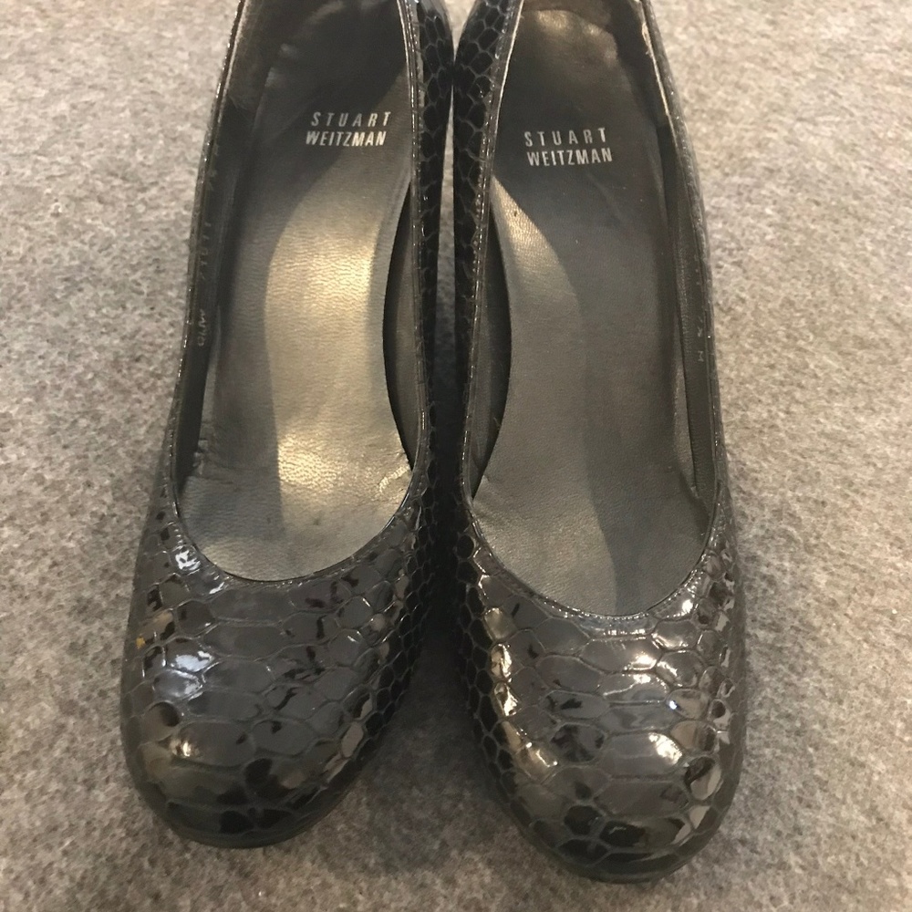 Stuart Weitzman Python Leather Wedges